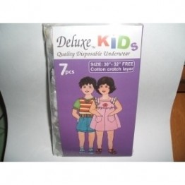 Deluxe Kids Disposable Underwear (30"-32") 7s