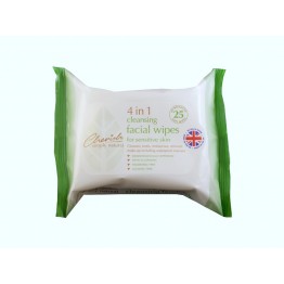 Cherish Simply Natural 4 in 1 Cleansing Facial Wipes - Green 25s
