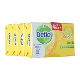Dettol Bar Soap Fresh 105g 3 Free 1