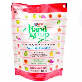 Yuri Handsoap Strawberry Pouch Twin Pack 2x375ml