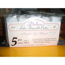 Deluxe Laides Disposable Panties Cotton (42") 5s