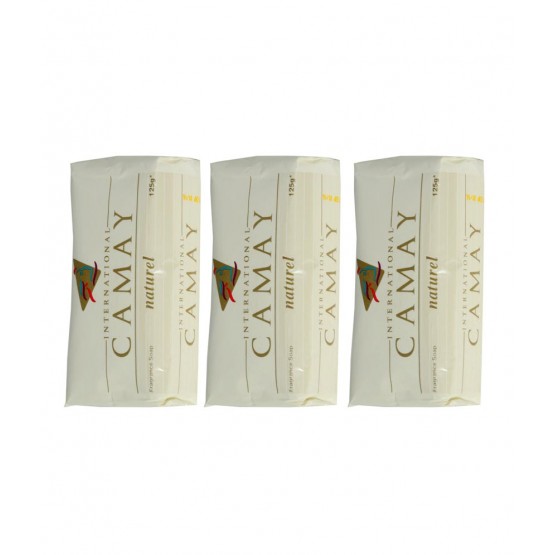 Camay Bar Soap Naturel - White 3x125g