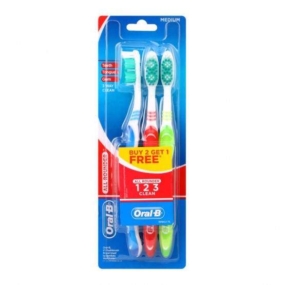 Oral-B All Rounded 123 Clean Medium Triple Pack