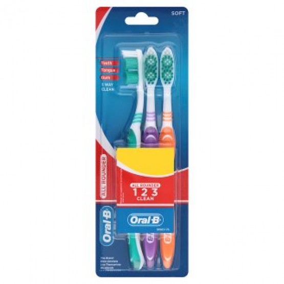 Oral B All Rounder 123 Clean Soft Triple Pack