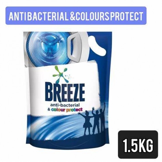 Breeze Anti-Bacterial & Colour Protect Liquid Detergent Refill 1.5kg