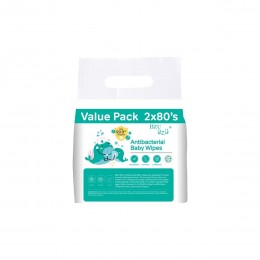Bzu Bzu Baby Wipes Antibacterial 2x80s