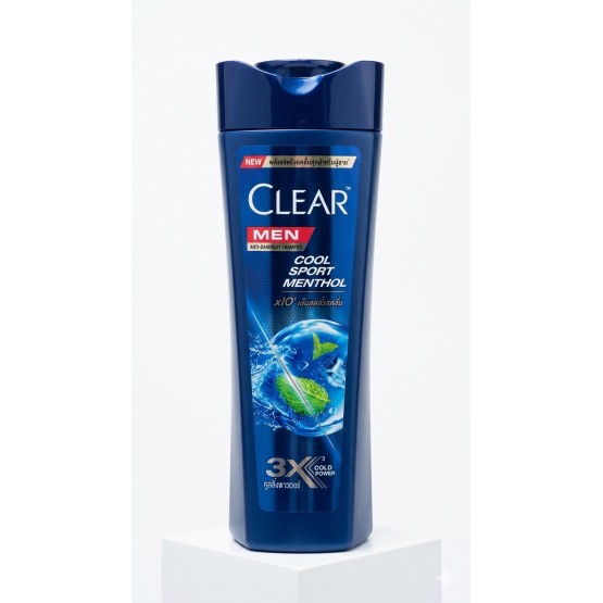 Clear Men Shampoo Cool Sport Menthol Anti Dandruff 300ml - Menthol Formula for Dandruff Control