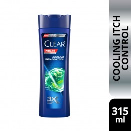Clear Men Shampoo Cooling Itch Control 315ml - Relieves Itchy Scalp and Refreshes Hair