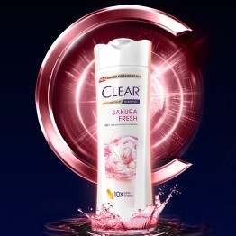Clear Women Shampoo Sakura 300ml - Cherry Blossom Formula for Soft and Smooth Hair