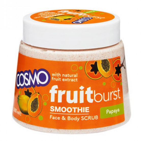 Cosmo Fruitburst Smoothie Face & Body Scrub Papaya 500ml