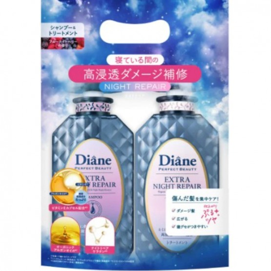 Moist Diane Shampoo Extra Night Repair 450ml + Treatment 450ml