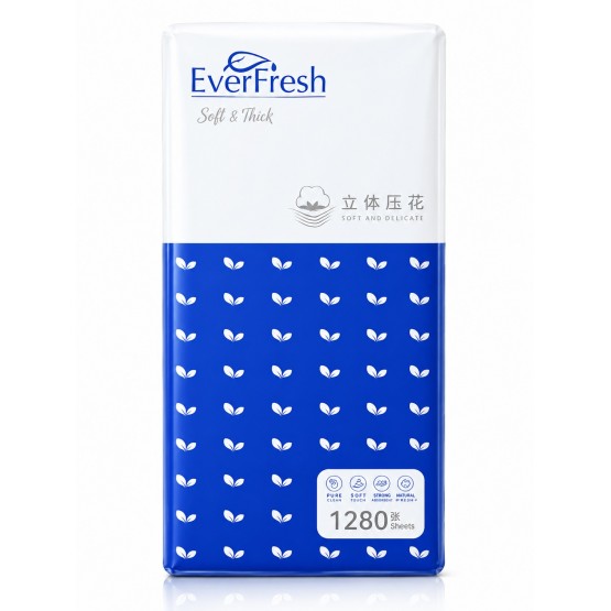 EverFresh Hanging Facial Tissue Paper 1280 Sheets