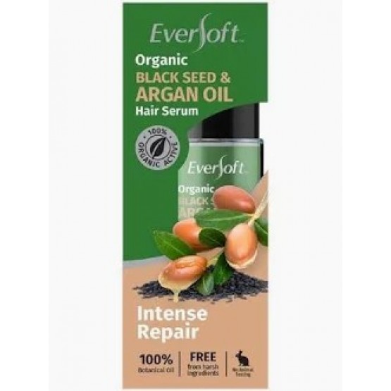 Eversoft 100% Organic Black Seed & Argan Oil Hair Serum 50ml