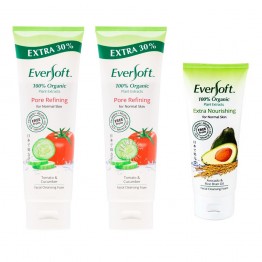 Eversoft Facial Foam Tomatoes 2x130g+50g