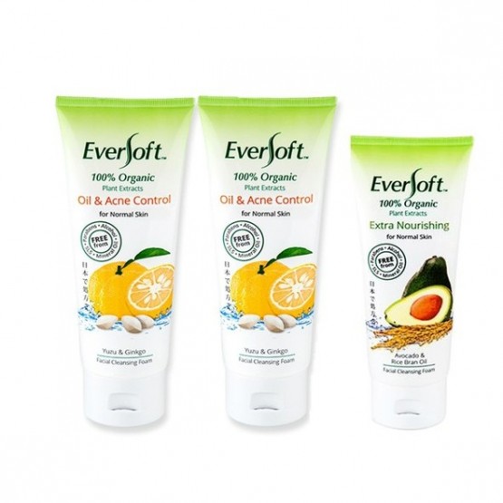 Eversoft Facial Foam Yuzu 2x130g+50g
