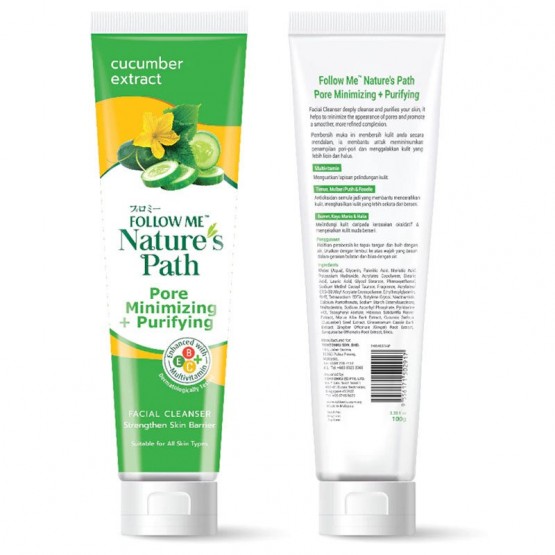 Follow Me Nature's Path Pore Minimizing + Purifying Facial Cleanser 100ml