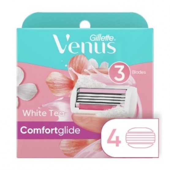 Gillette Venus Comfortglide White Tea Blade Refill 4s