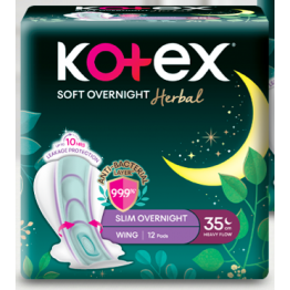 Kotex Herbal Overnight 35cm 12's