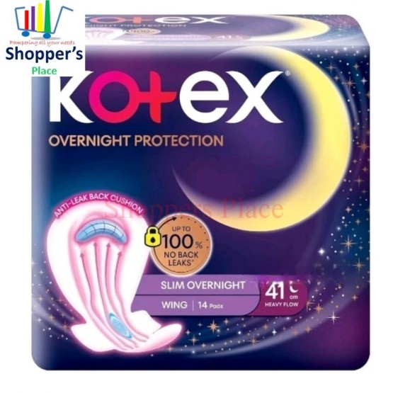 Kotex Soft & Smooth Overnight Wing 41cm 14s X 2(twin Pack)