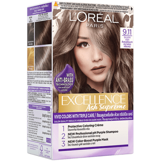 L'Oreal Excellence Crème Color No-9.11 Silver Ash