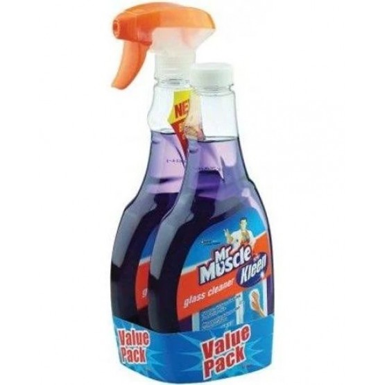 Mr Muscle Kleen Glass Cleaner Lavender Bottle + Refill 2 x 500ml