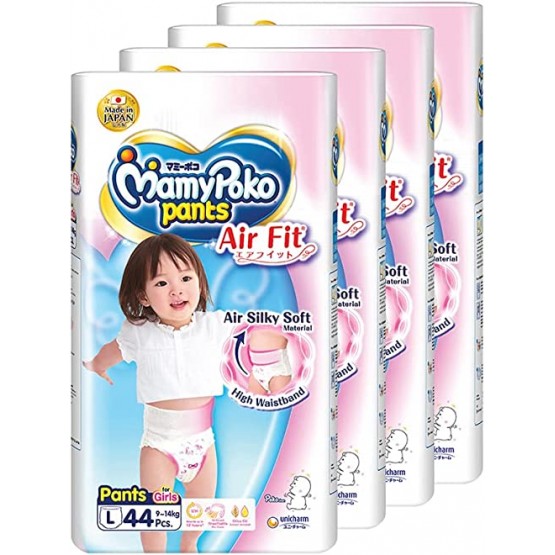 MamyPoko Air Fit Pants L44 (Girl) X 4 Packs