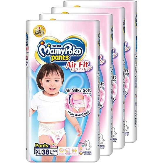 MamyPoko Air Fit Pants XL38 (Girl) X 4 Packs