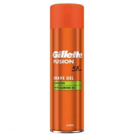 Gillette Fusion Shave Gel Sensitive with Almond Oil 200ml