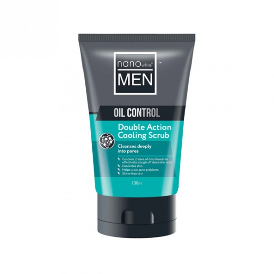 Nanowhite Men Oil Control Double Action Scrub 100ml