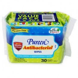 Pureen Antibacterial Wet Wipes 2x30's