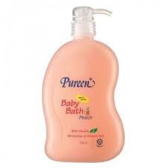 Pureen Baby Bath With Peach & Vitamin E 750ml