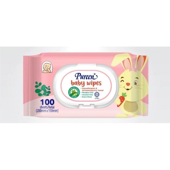 Pureen Baby Wipes (pink) 100s
