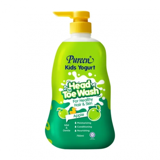 Pureen Kids Head to Toe Wash Apple 750ml