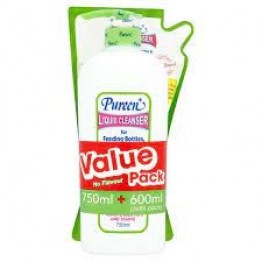 Pureen Liquid Cleanser No Flavour 750ml+refill 600ml