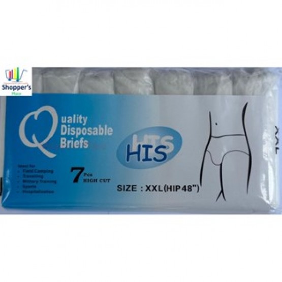 Quality Disposable Panties Men His XXL -HIP 48