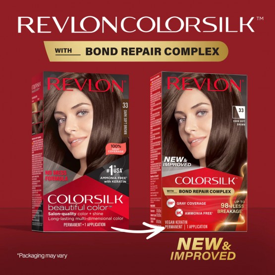REVLON COLORSILK #33-DARK SOFT BROWN