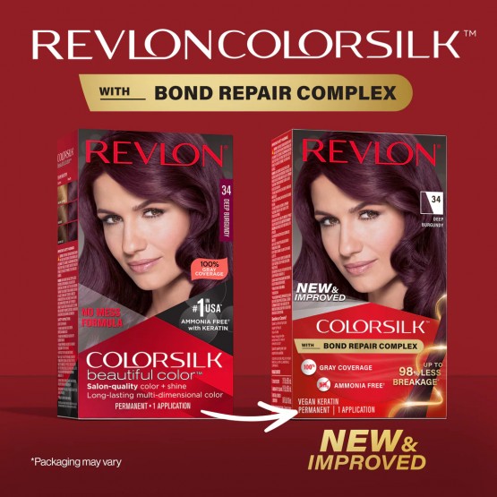 REVLON COLORSILK#34-DEEP BURGUNDY