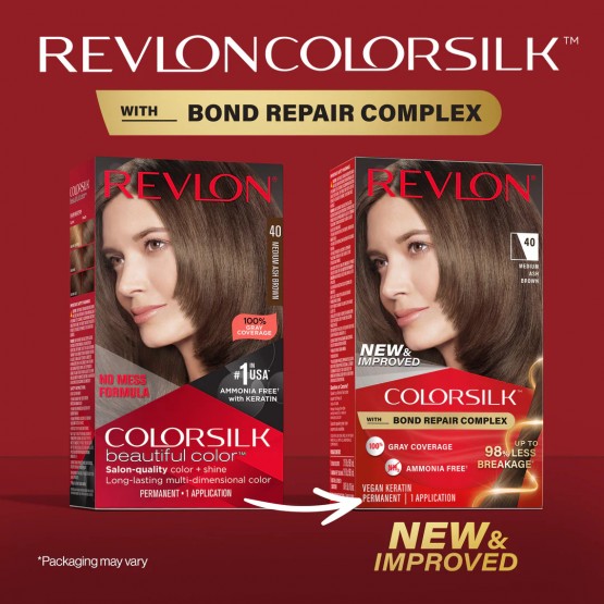 REVLON COLORSILK#40-MEDIUM ASH BROWN