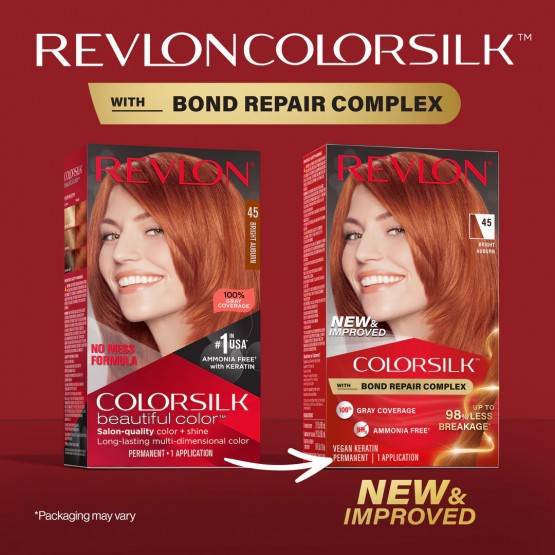 REVLON COLORSILK #45-BRIGHT AUBURN
