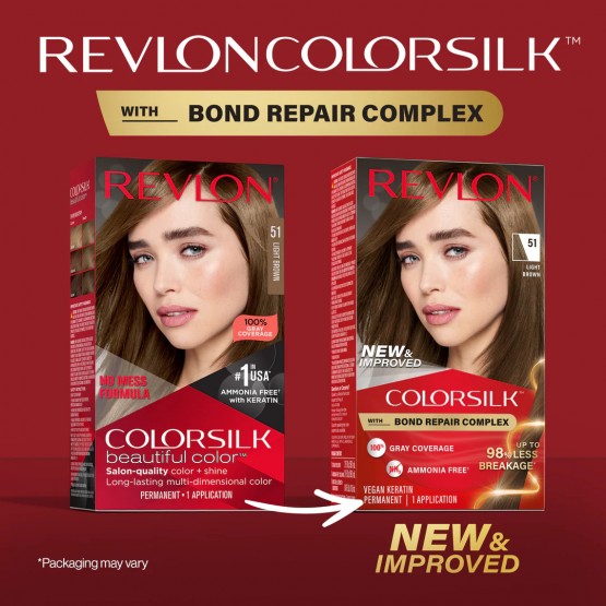 REVLON COLORSILK #51-LIGHT BROWN