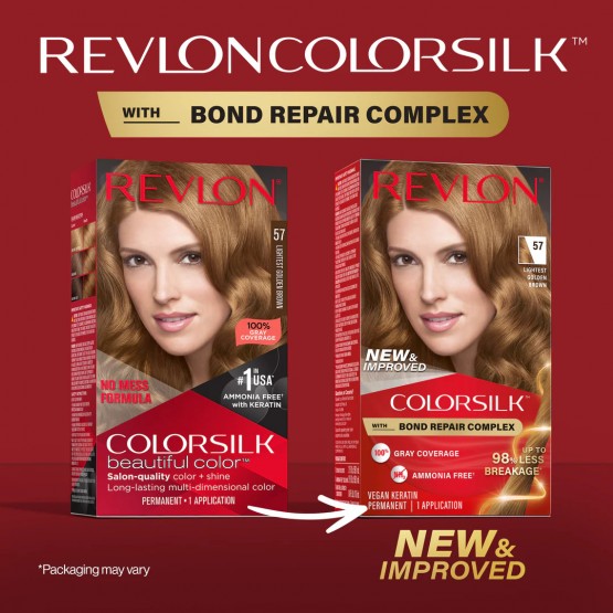 REVLON COLORSILK #57-LIGHTEST GOLDEN BROWN