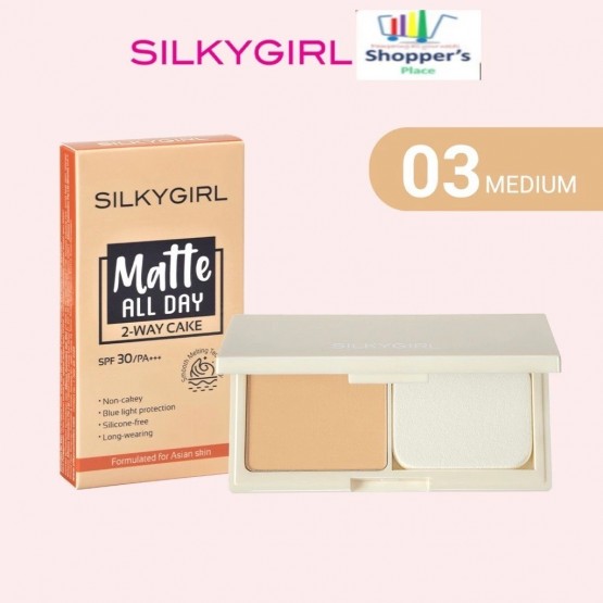 SILKY GIRL Matte All Day 2-Way Cake SPF30 PA+++ 03 Medium 9g