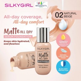 SILKYGIRL Matte All Day Serum Foundation SPF50/PA+++ 02 Natural Beige 20ml