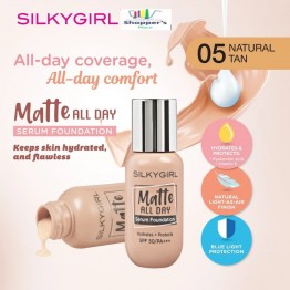 SILKYGIRL Matte All Day Serum Foundation SPF50/PA+++ 05 Natural Tan 20ml