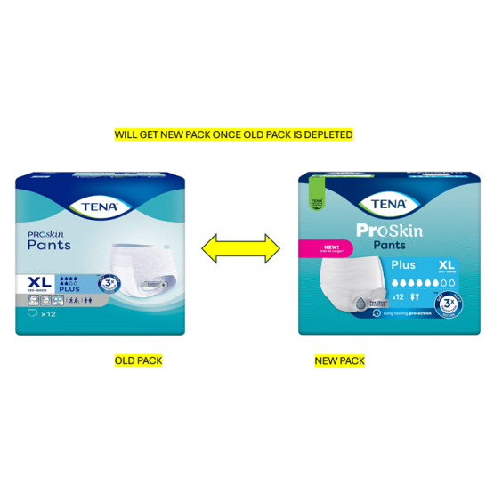 Tena Pants Plus Proskin Unisex Adult Diapers - XL12x4-1ctn Carton Sales