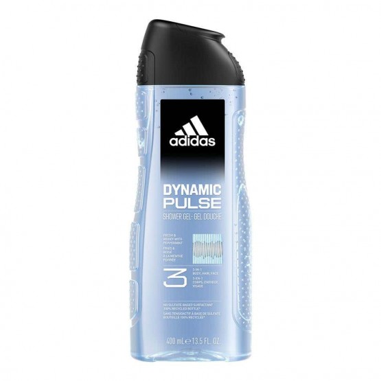 Adidas 3in1 Dynamic Pulse Face, Body, Hair Shower Gel 400ml