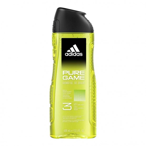 Adidas 3in1 Pure Game Face, Body, Hair Shower Gel 400ml