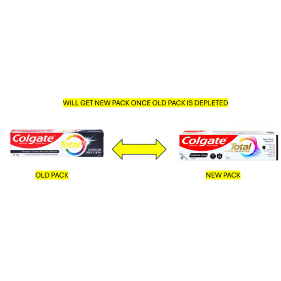 Colgate Total 12 Charcoal Deep Clean 150g X 2/twin Pack(2x150g)