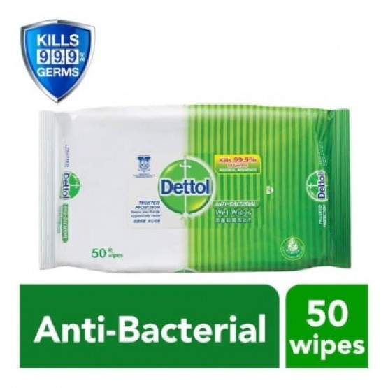 Dettol Anti-Bacterial Wet Wipes Original 50s