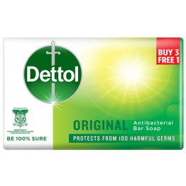 Dettol Bar Soap Original 100g 3 Free 1